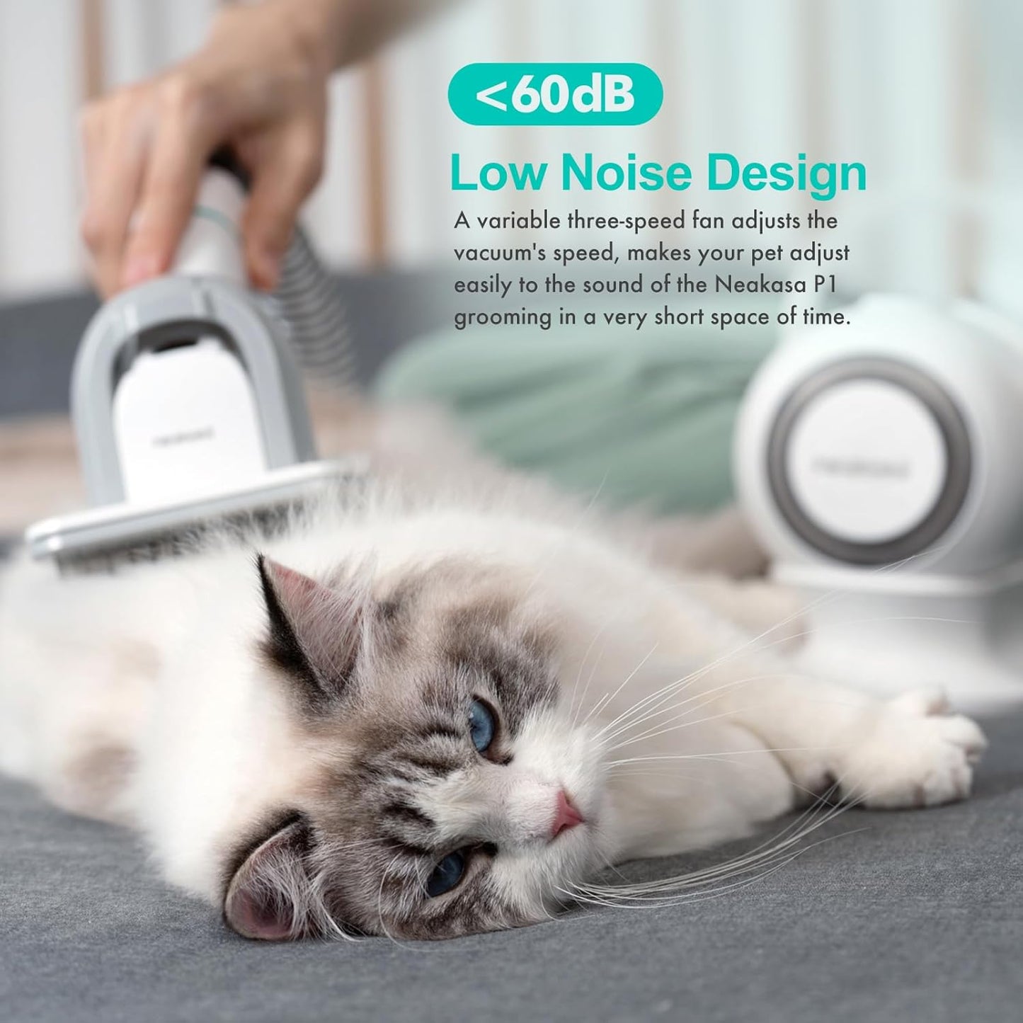 Neakasa P1 Pro Pet Grooming Kit & Vacuum, 5 Tools, 99% Hair Suction, for Dogs & Cats