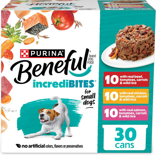 Purina Beneful IncrediBites Small Breed Wet Dog Food, 30-Pack (3 oz Cans)